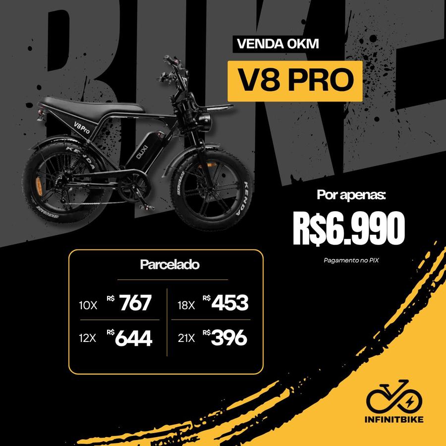 V8 Pro — R$ 6.990 no PIX